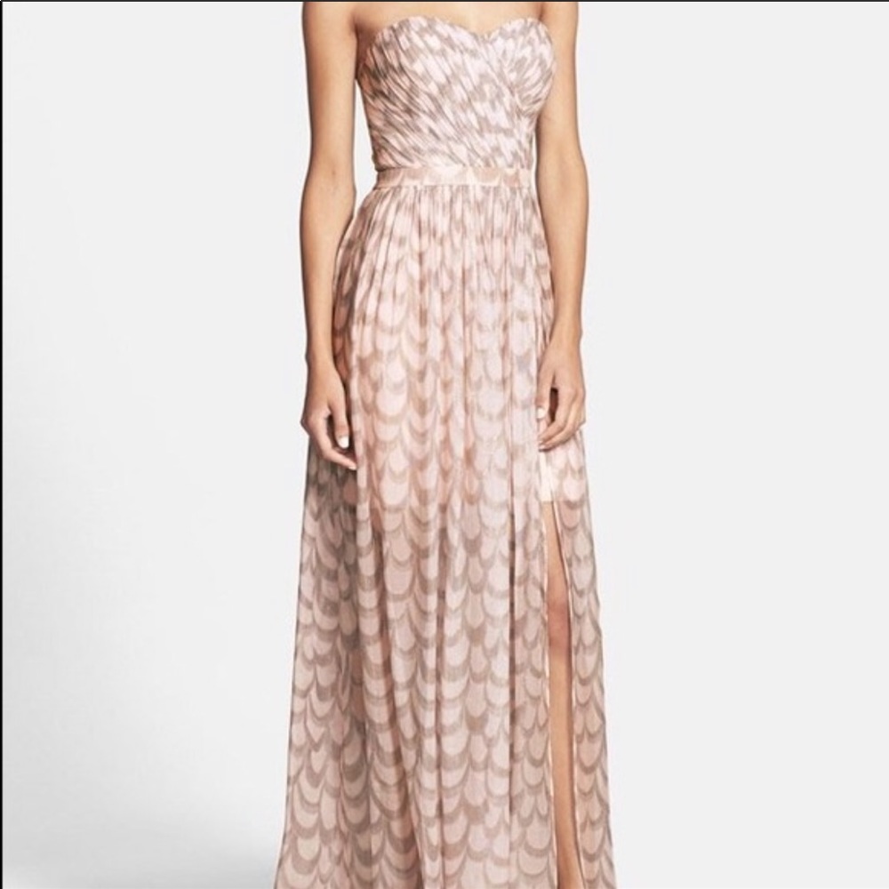 Erin by Erin Fetherston Chloe Foiled Chiffon Gown